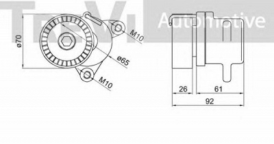 TREVI AUTOMOTIVE ta2168 -  Натяжная планка, поликлиновой ремень